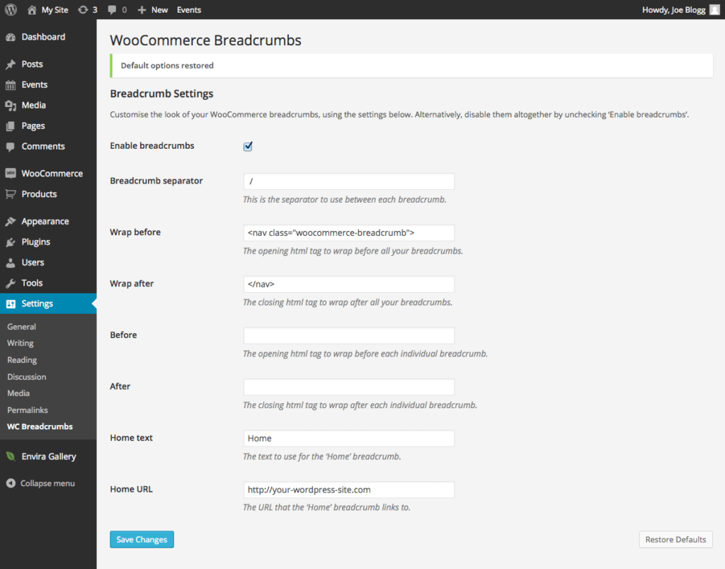 WooCommerce Breadcrumb Plugin