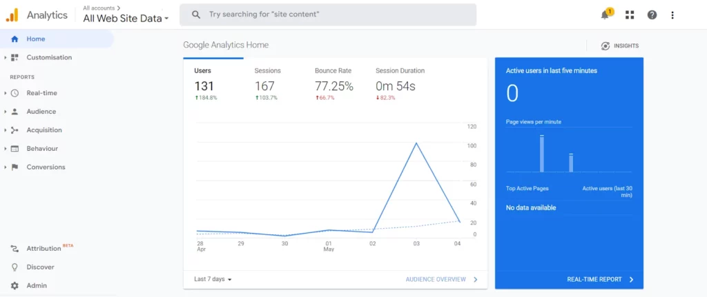 Google-Analytics-homepage