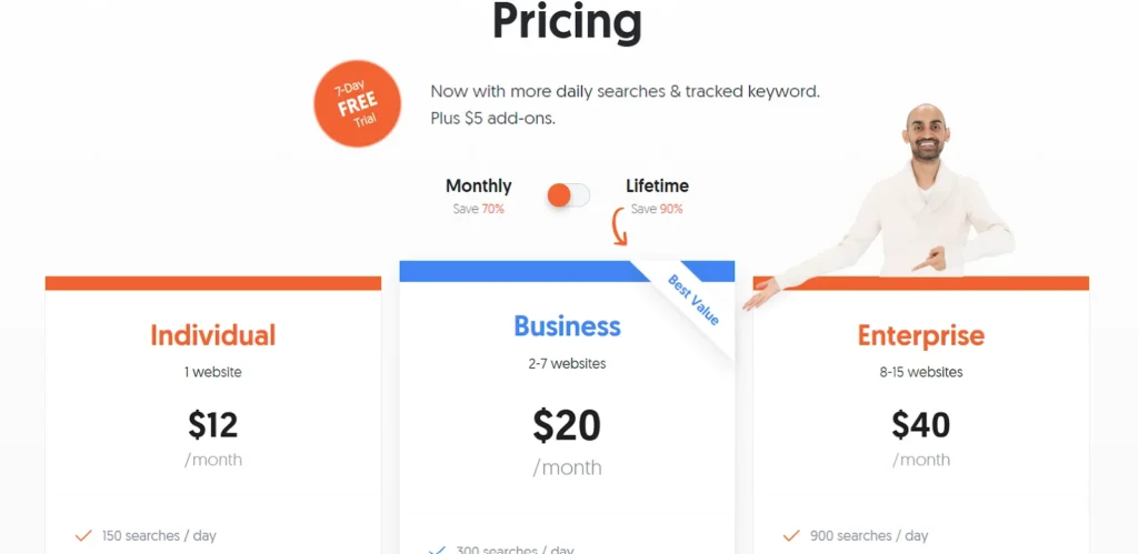 Ubersuggest Pricing