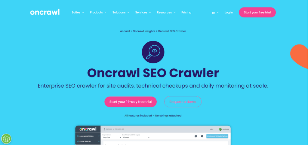 One of the best auditing tool, oncrawl