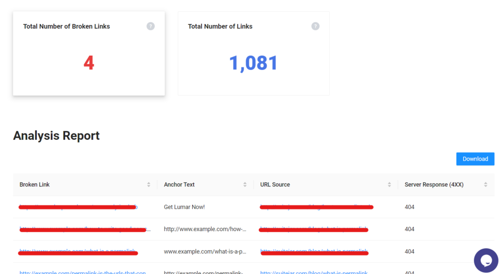 Backlink/broken link checker
