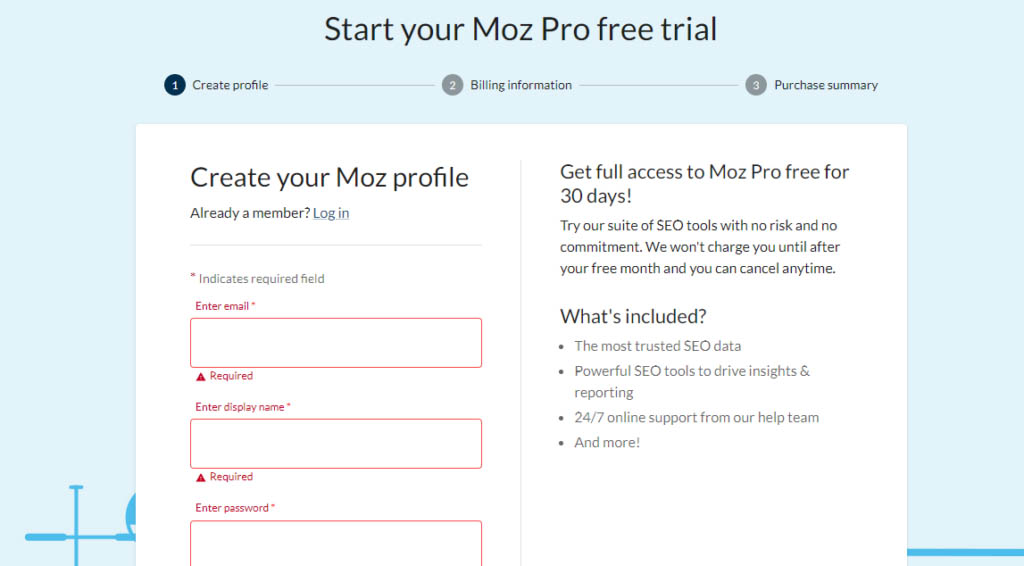 Moz pricing