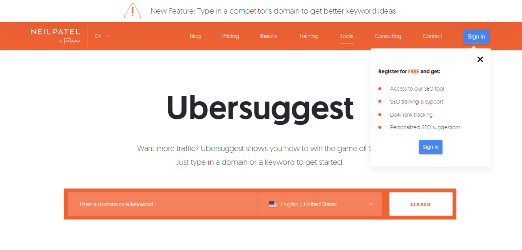 Ubersuggest
