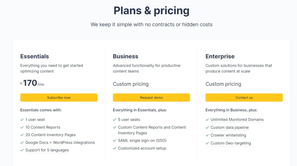 Clearscope pricing