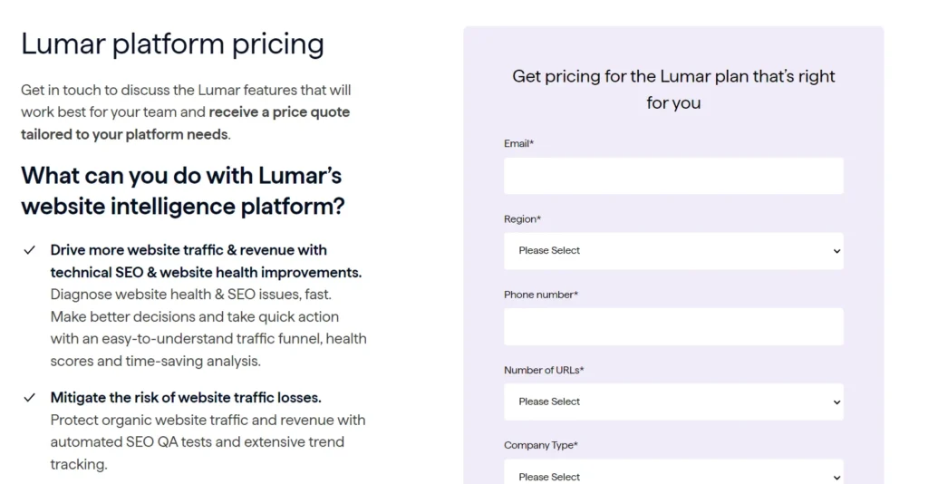 Lumar pricing