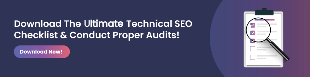 CTA for technical SEO checklist template