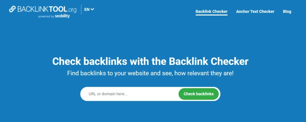 Backlinktool.org Home Page