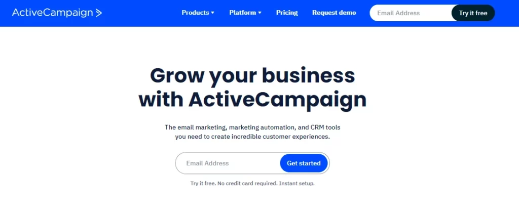 ActiveCampaign Home Page