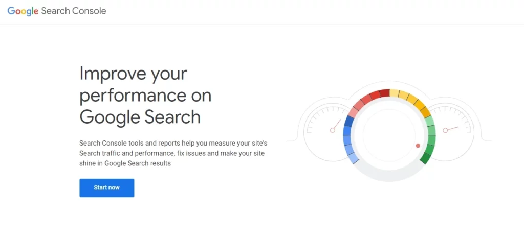 Google Search Console Home page